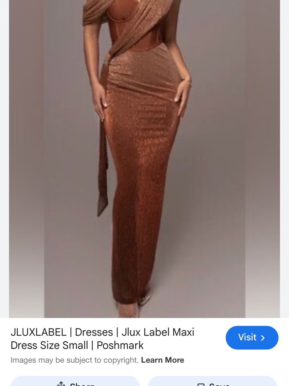 JLUXLABEL gold Metallic One-Shoulder Maxi Dress